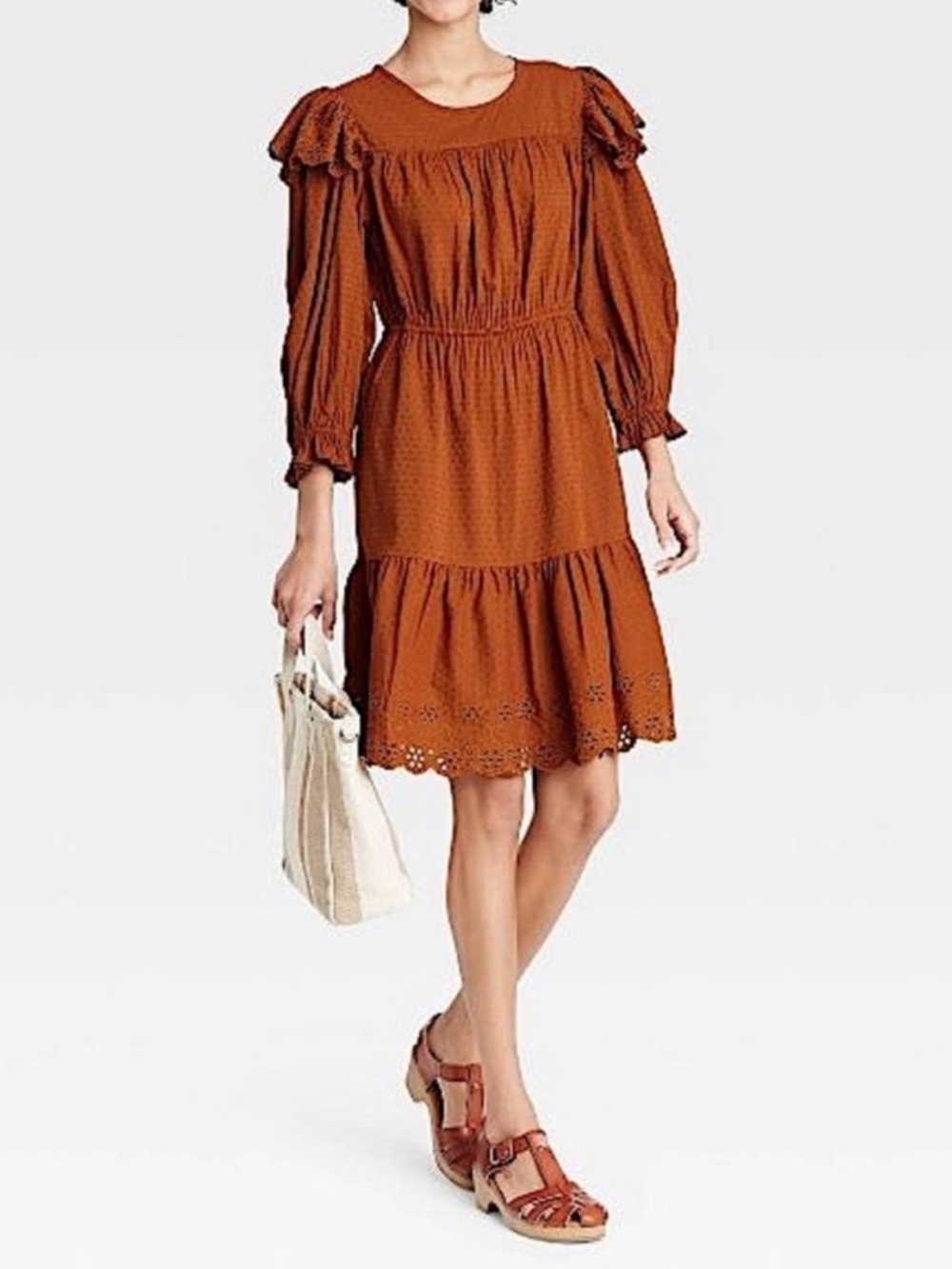 Target Universal Thread eyelet ruffle  Dress Size XXL